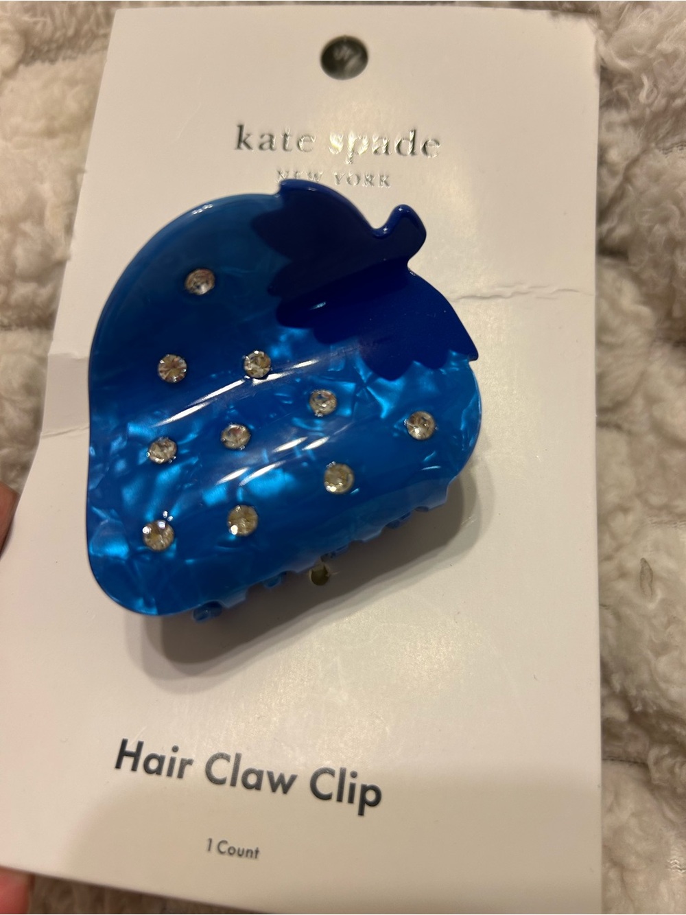 Kate Spade Target Collab New York Blue Rhinestone Hair Claw Clip Target Collab - Picture 2 of 2